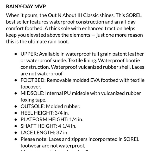 SOREL Out N About Classic Waterproof Rain Boot - Picture 7 of 7